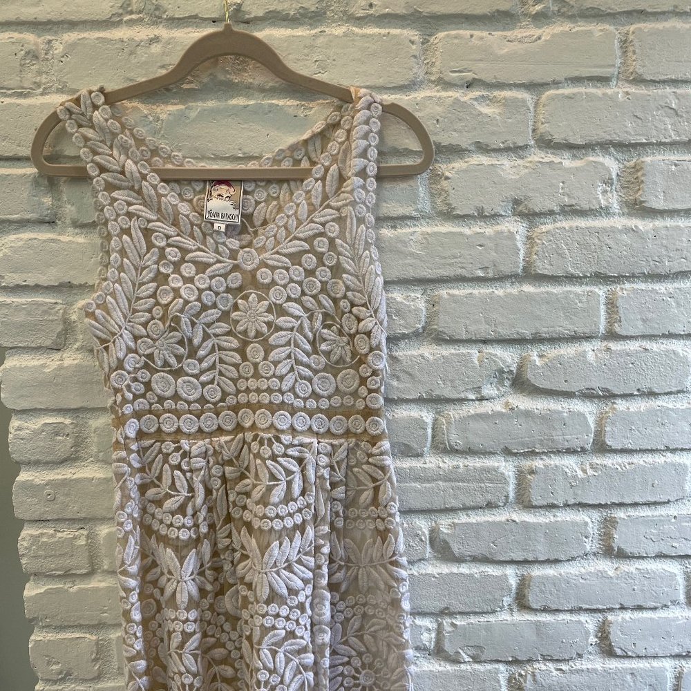 BHLDN Yoana Baraschi Embroidered Dress Sheath - Size 0